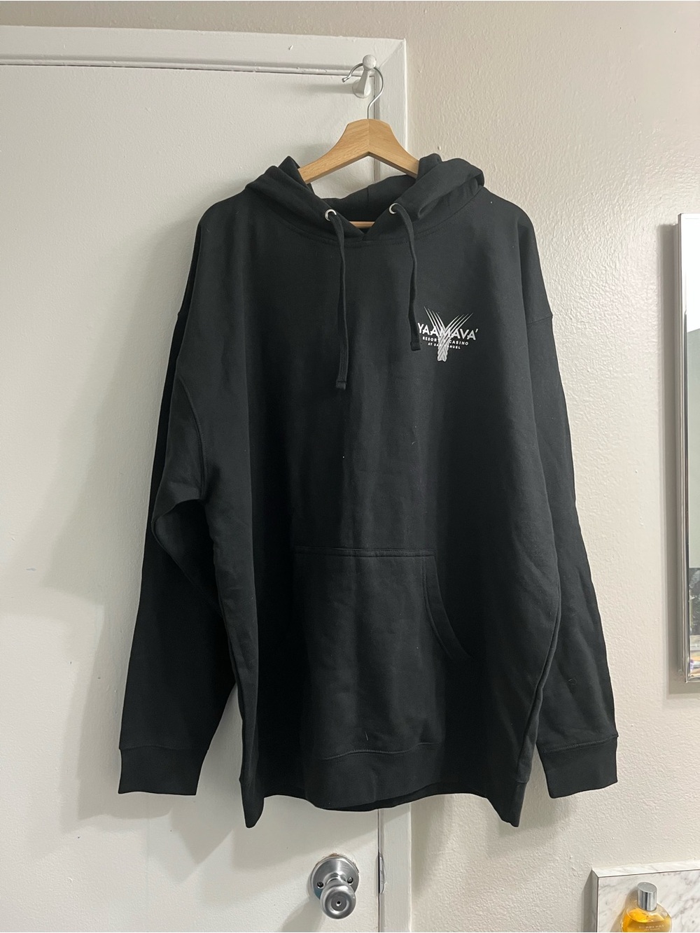Yamaha Black Pullover Hoodie with Small White Logo - Men